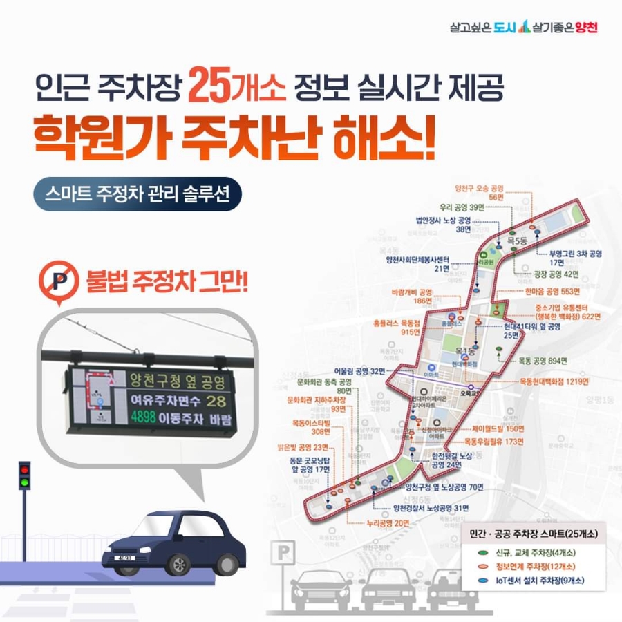 불법주정차 안내전광판 이미지