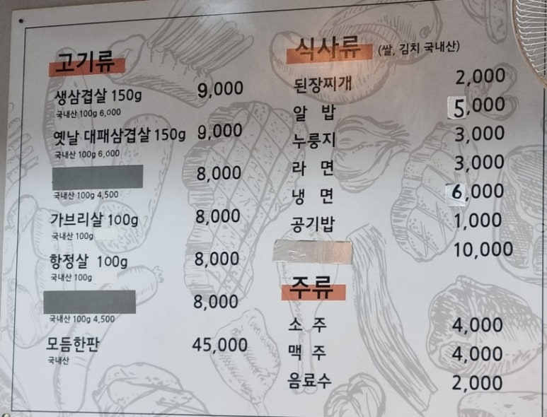 또박이삼겹 이미지
