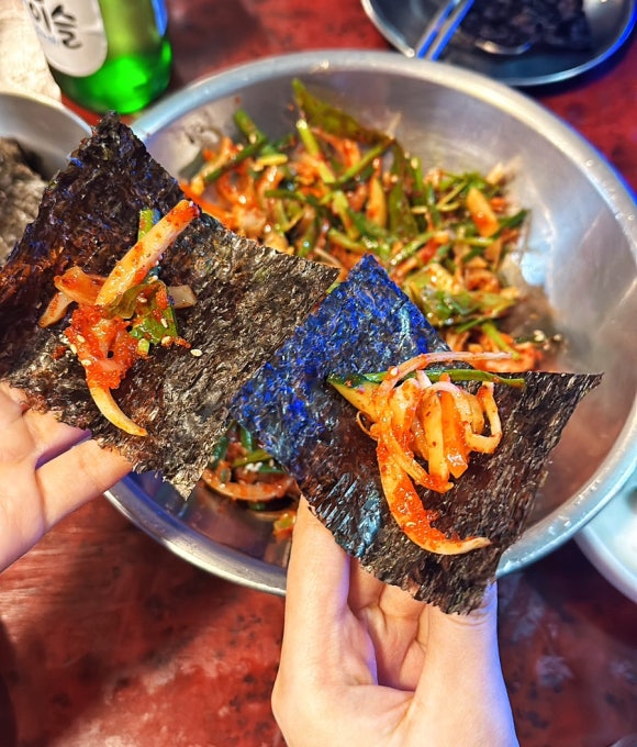 산오징어비빔，회 이미지