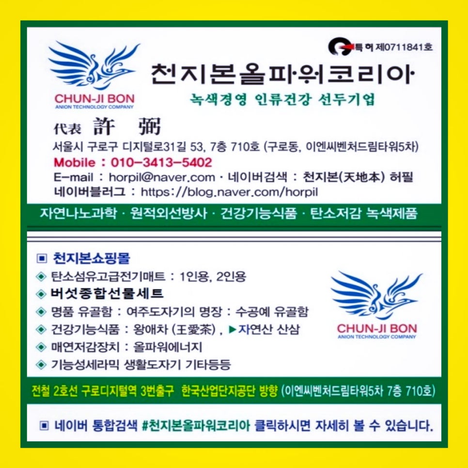 천지본올파워코리아 이미지