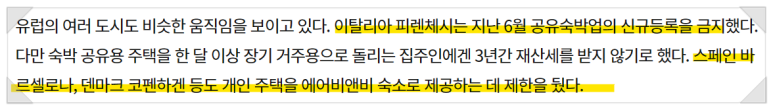 공유숙박업(유명 이미지