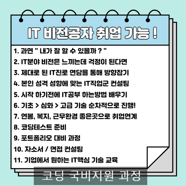 부산서면코딩국비지원교육 이미지