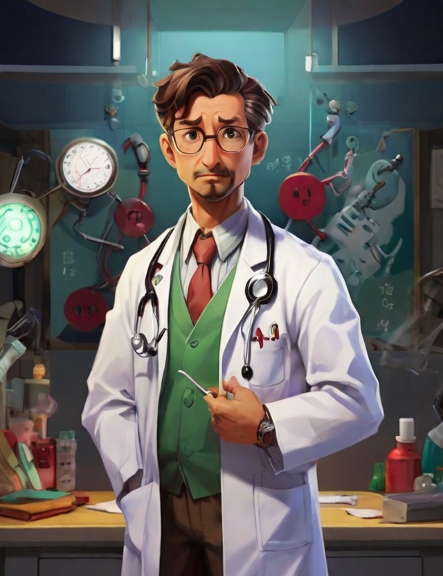 Leonardo Diffusion XL medical doctor with doubt 0