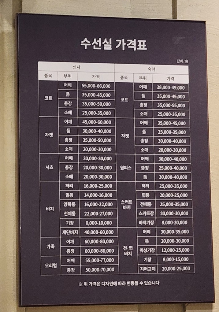 롯데의류수선실 이미지