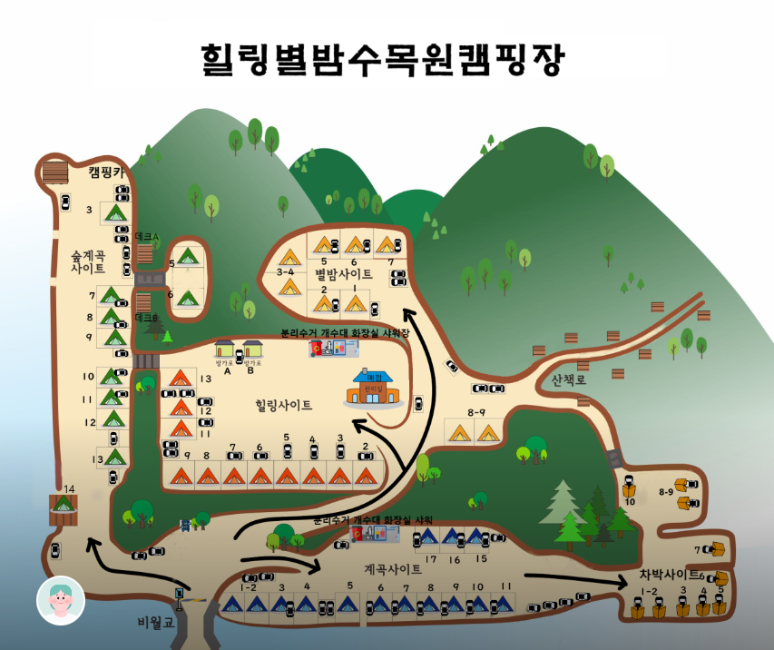 힐링별밤수목원캠핑장 이미지