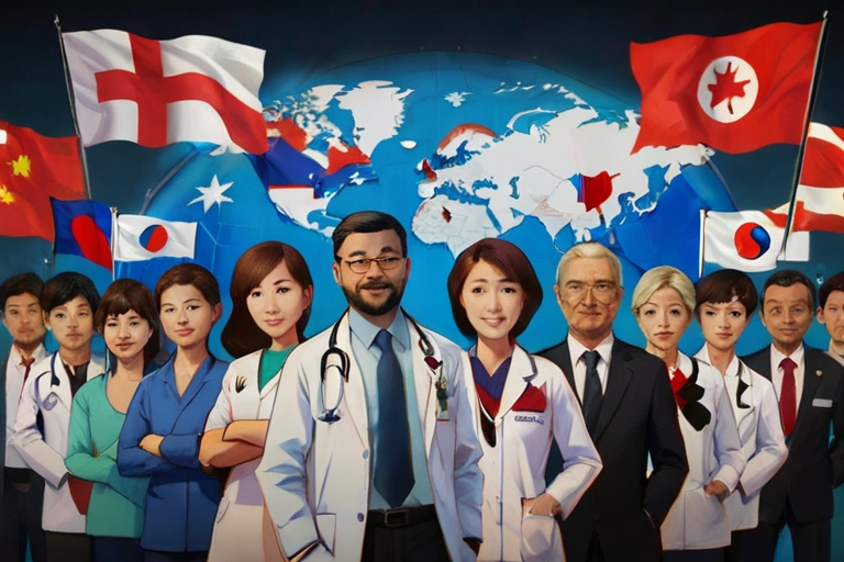 Default Global export with doctors surrounded with various of 1