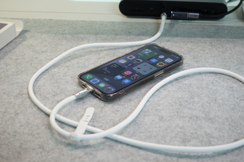오아 몬스터C USB-C to C 60W 실리콘 C타입케이블로 아이폰 15프로와 아이패드프로 고속 충전해보니 이미지 9