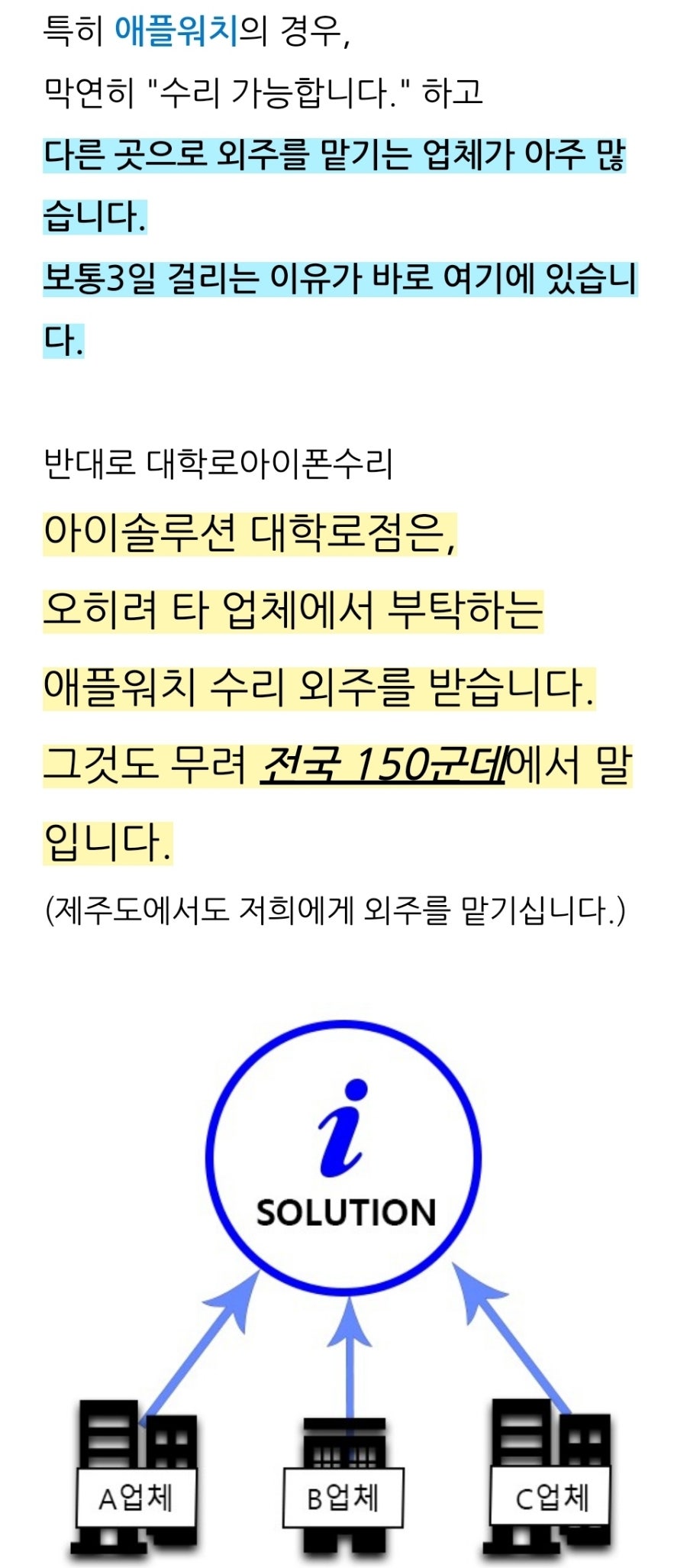 홍대아이솔루션아이패드수리애플워치수리아이폰수리 이미지