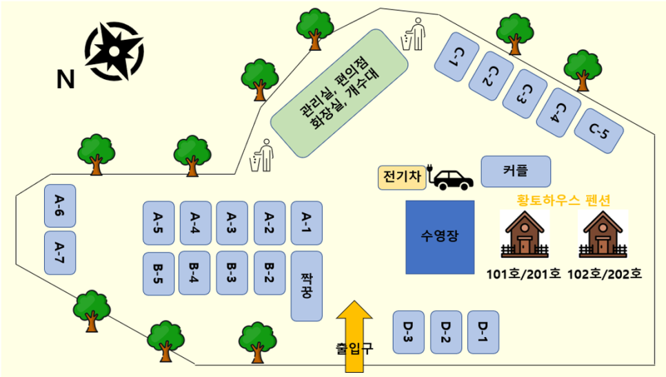 황토하우스캠핑장 이미지