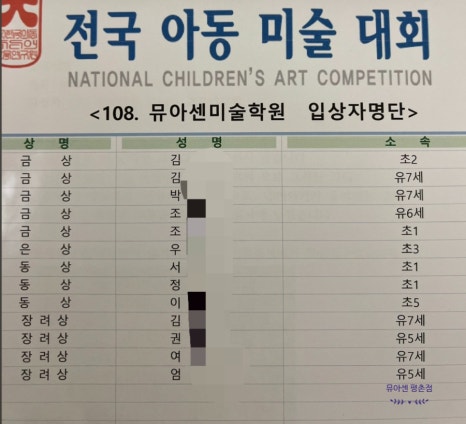뮤아센미술학원 이미지