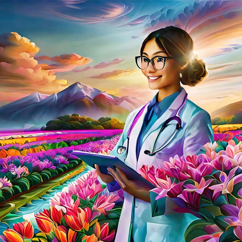 Firefly A doctor presenting his article in a Biotech industry conference, wi