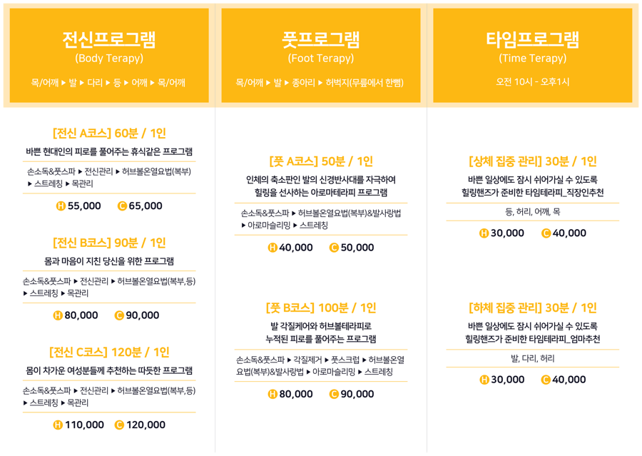 힐링체형관리 이미지