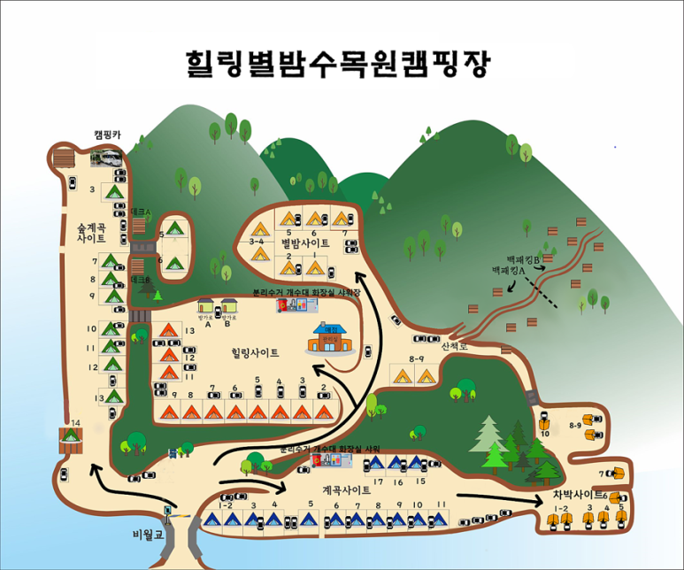 이동계곡 캠핑장 이미지