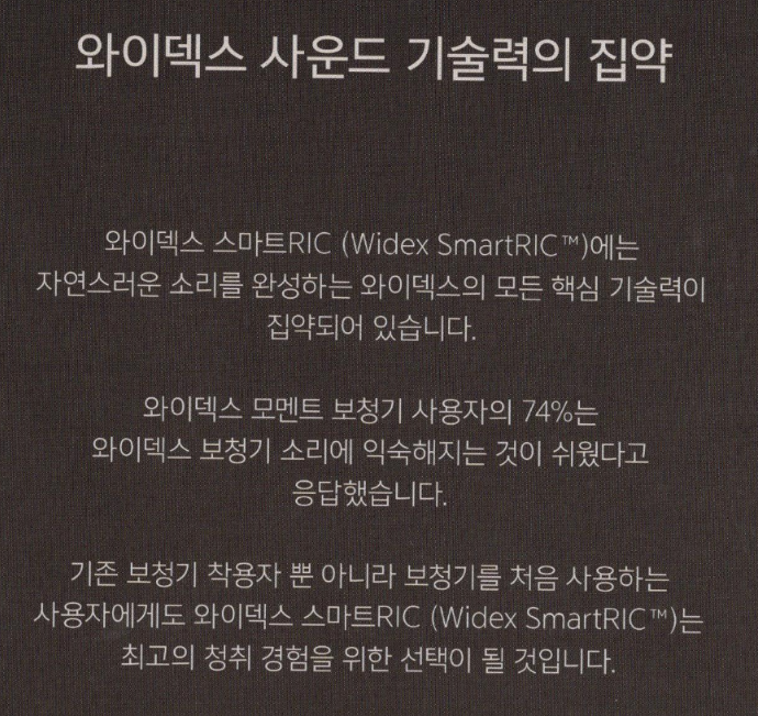 2024년 와이덱스(Widex) 신제품 스마트RIC(Smart RIC) 특징 및 가격표(Price List) — 원문 이미지 14