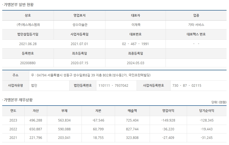 에스에스엠주 이미지