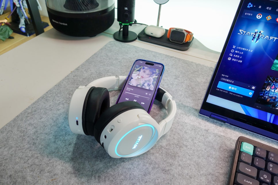 제닉스 타이탄 WH6 BT 게이밍 헤드셋 유선과 2.4Ghz USB 리시버 및 블루투스 헤드폰으로 사용 이미지 21