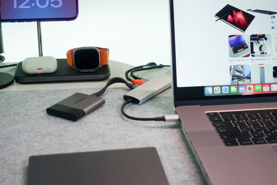 사테치 USB C 7-in-1 멀티 포트 어댑터 "아이패드 프로, 맥북 USB C타입 멀티 허브로 멀티스테이선 구축" 이미지 2