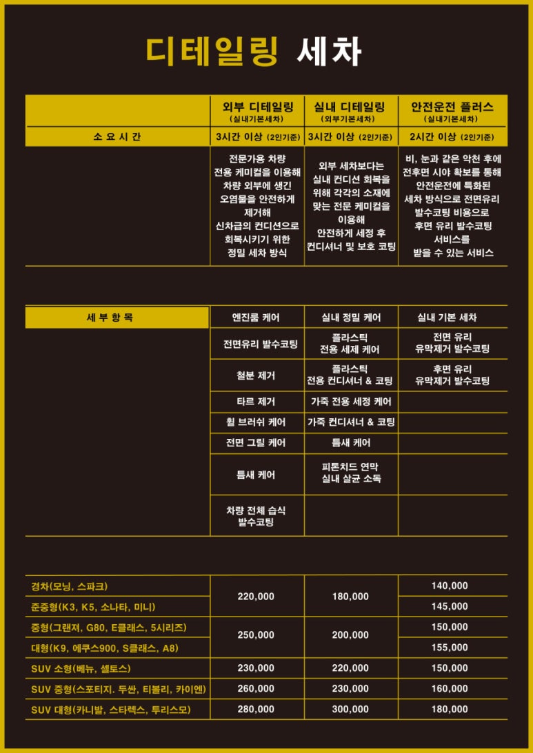 디테일링가이드손세차셀프세차 이미지