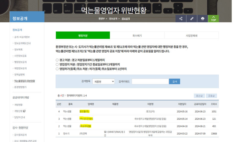 (주)백학음료 이미지