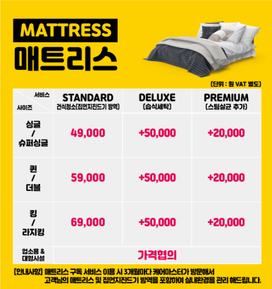 소파매트리스카페트허니룸케어 이미지