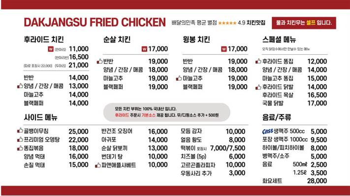 닭장수후라이드 이미지