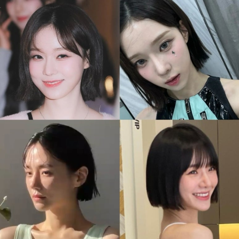 단발머리헤어 이미지