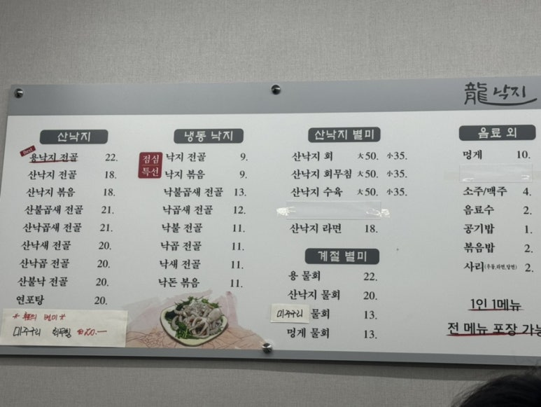 용낙지 이미지