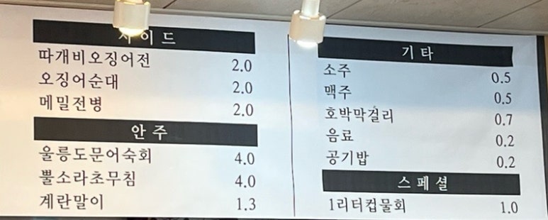 울릉도아리랑따개비칼국수 이미지