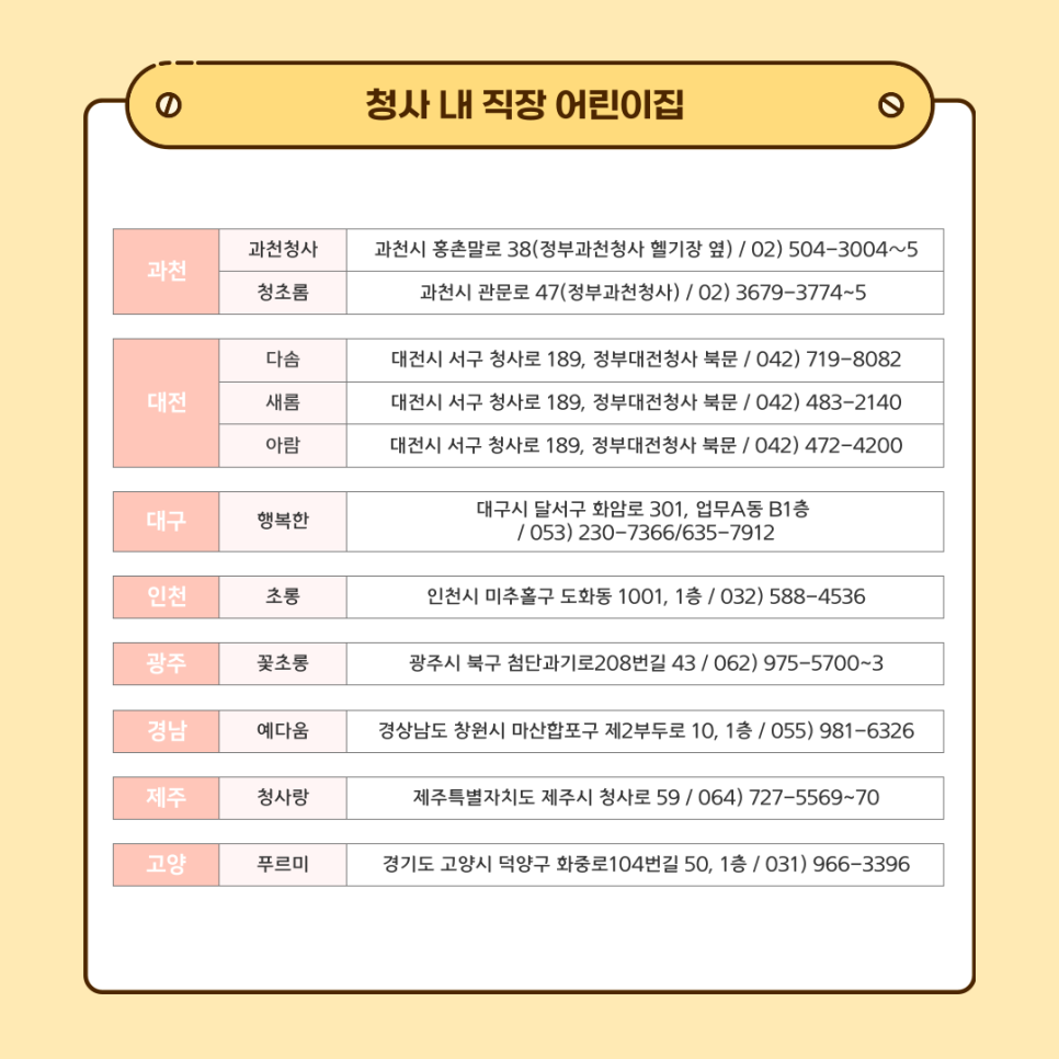 과천청사 청초롬 어린이집 이미지