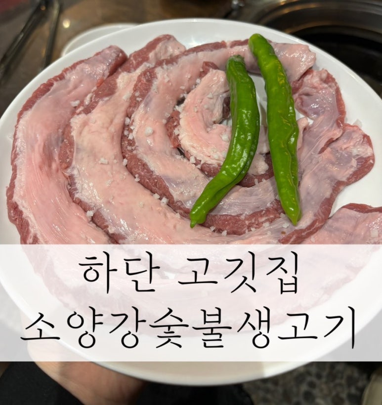 소양강숯불생고기 이미지