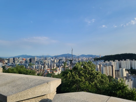 인왕산정상에서 본 이미지