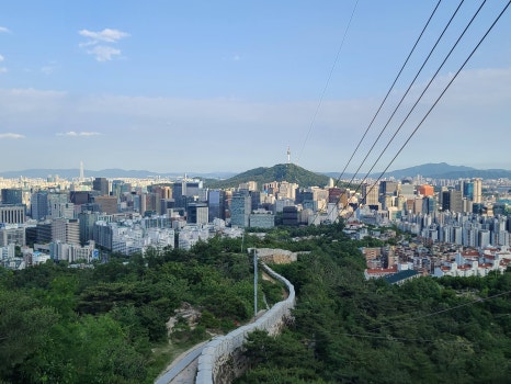 인왕산정상에서 본 이미지