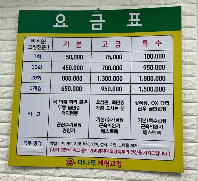 대나무체형교정 이미지