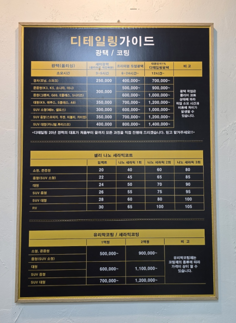 디테일링가이드손세차셀프세차 이미지