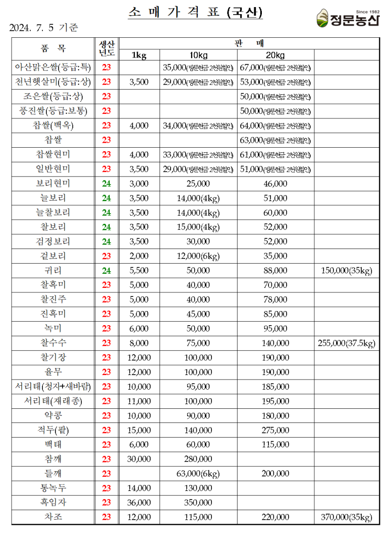 정문농산 이미지