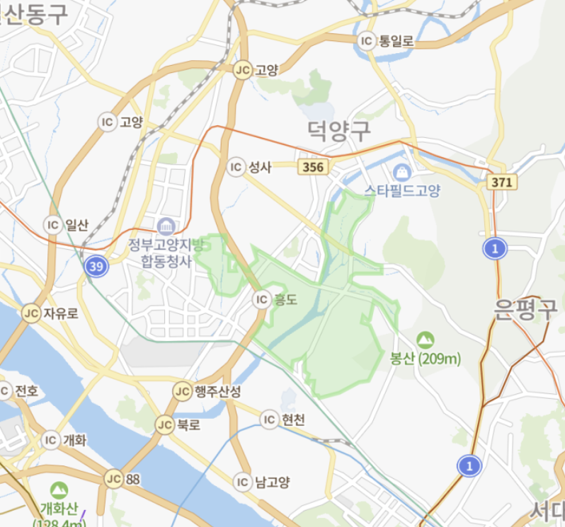 한류월드IC 서울방향 이미지