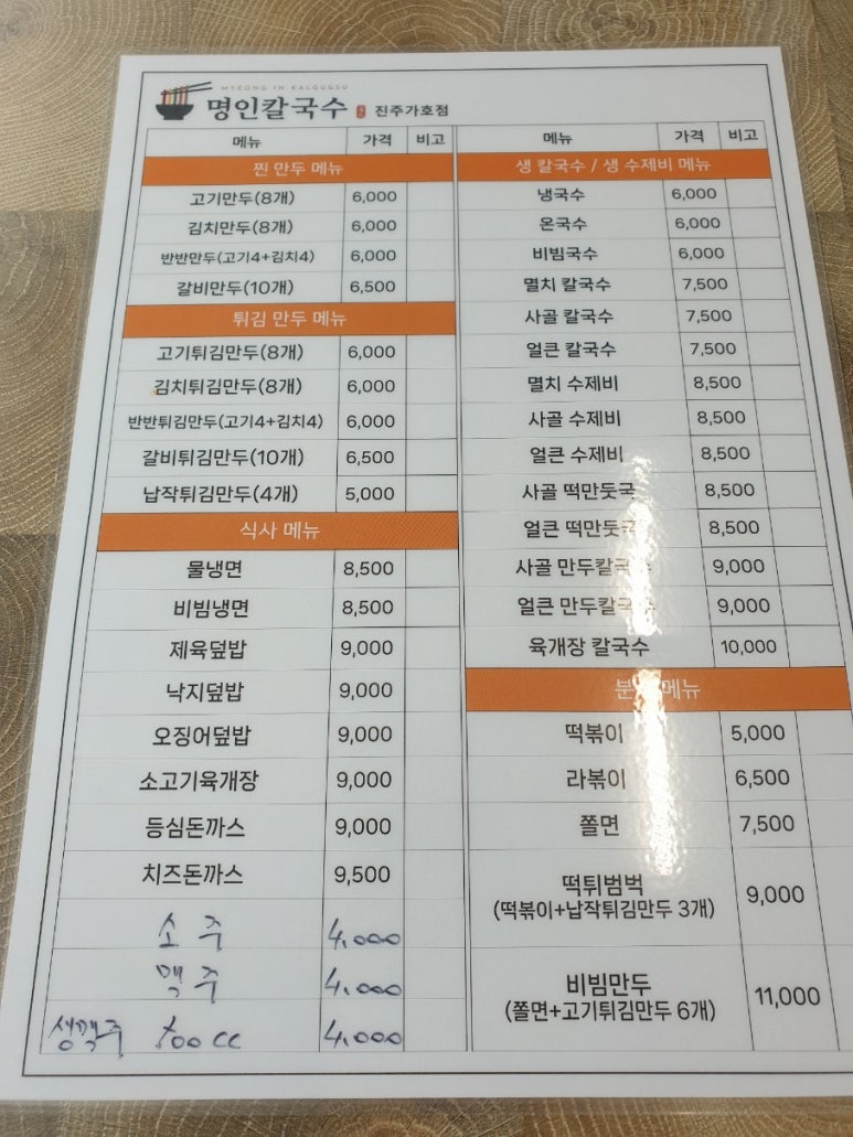 명인칼국수&냉면 이미지