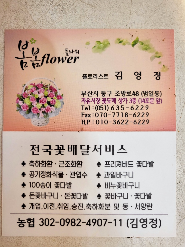 봄봄플라워 이미지