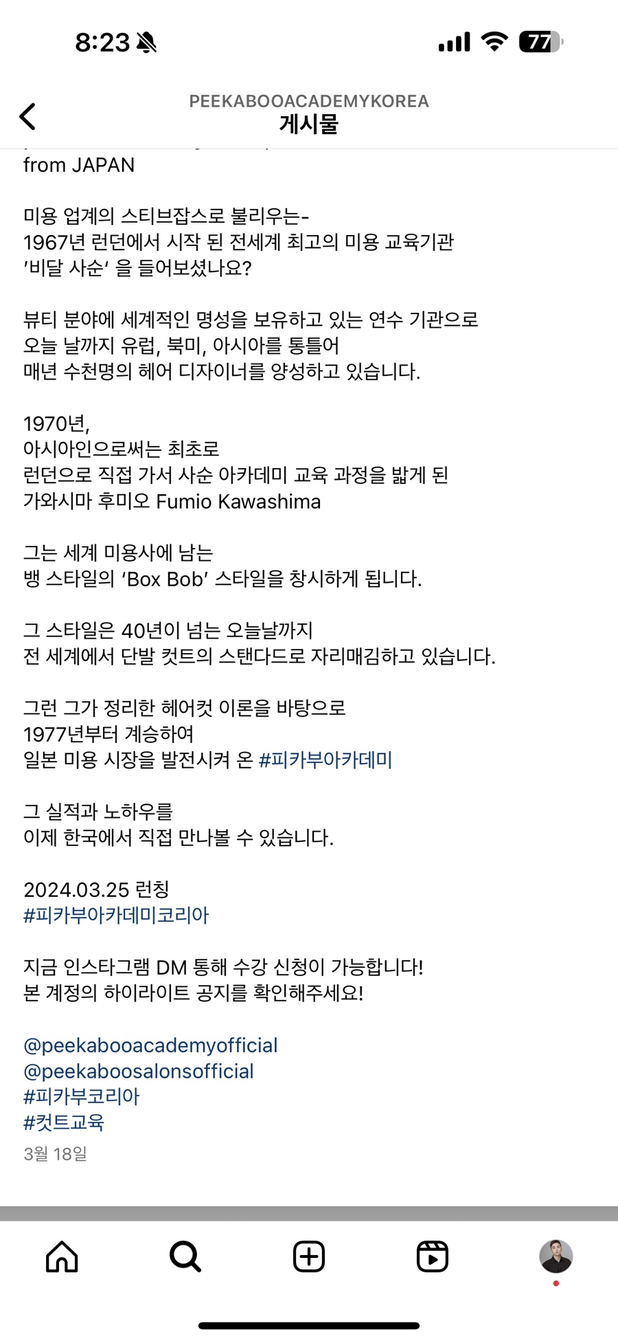 피카부아카데미 이미지