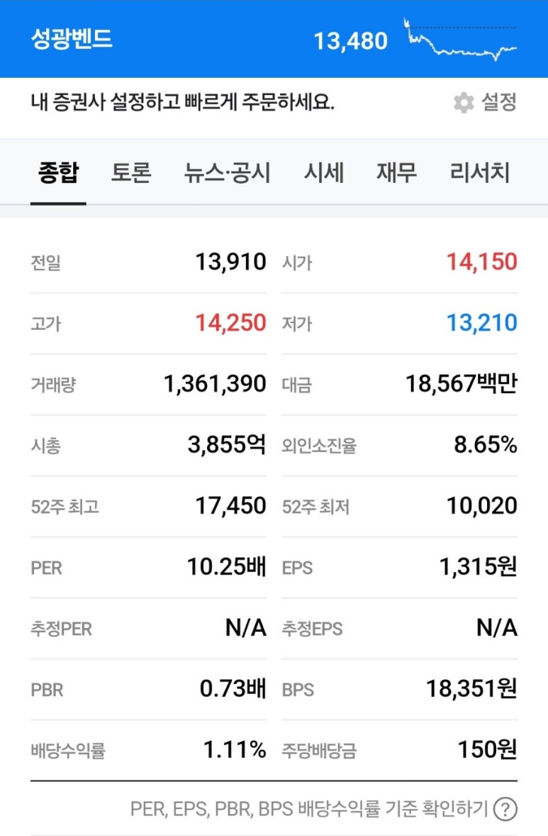 (주)성광밴드 이미지