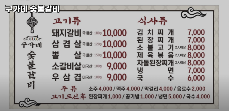 구가네숯불갈비 이미지