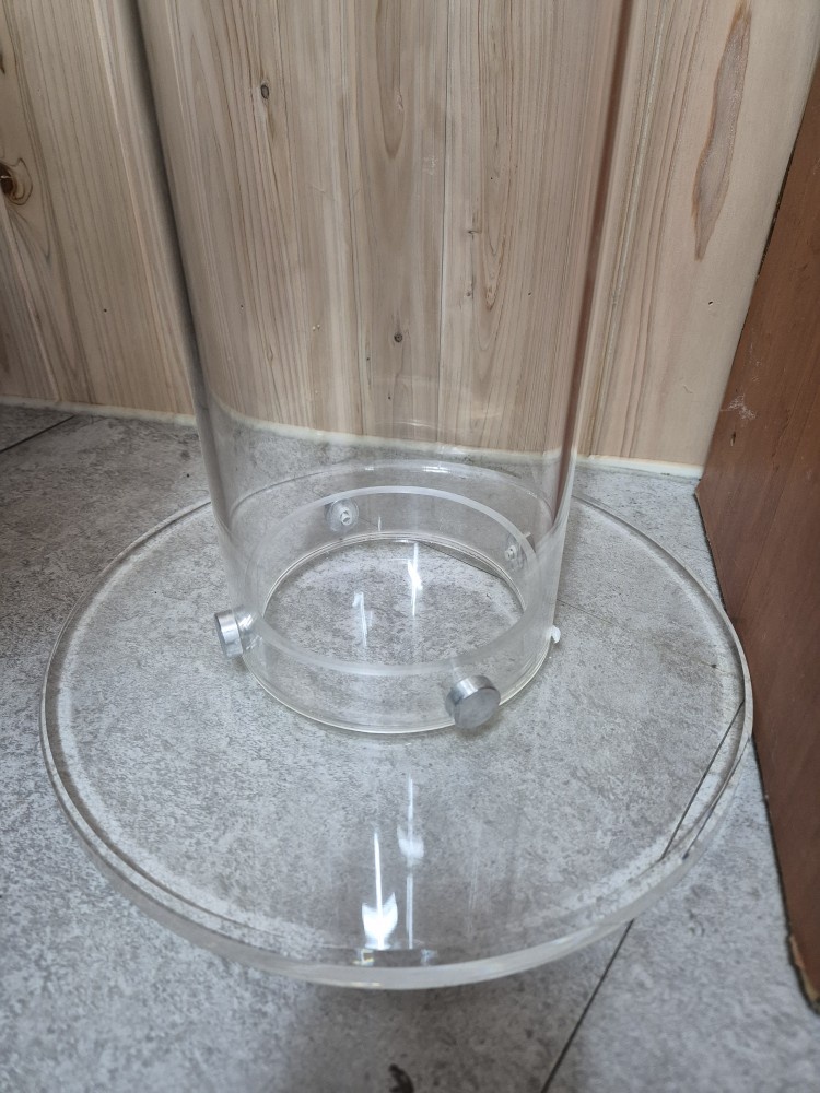 원통 생화 받침대 — 투명 아크릴