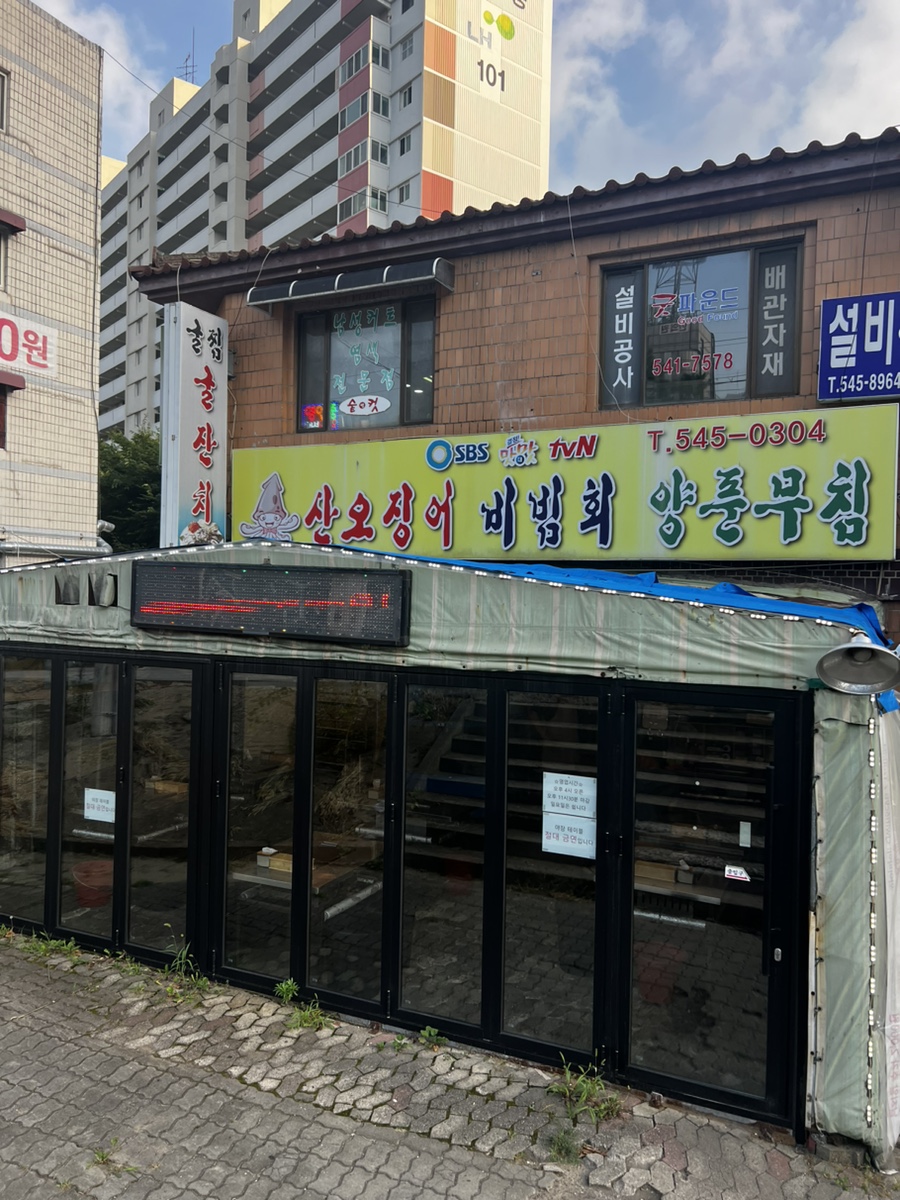 산오징어비빔，회 이미지