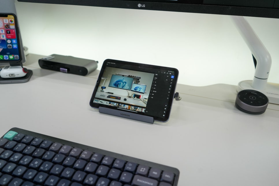 유그린 USB-C 도킹스테이션 멀티 허브를 이용한 아이패드 프로 7세대와 아이패드 미니 6세대 4K 모니터 연결 이미지 11