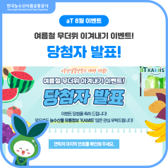 [당첨발표] 여름철 무더위 이겨내기 이벤트! 당첨자 발표🎉 바로가기
