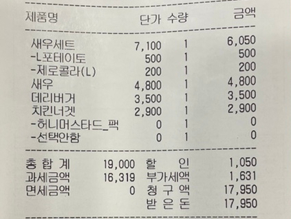 롯데리아 여수신기점 이미지