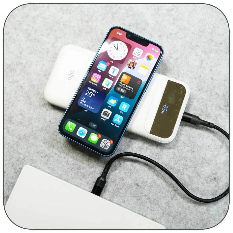알로코리아 무선 고속충전 보조배터리 10000mah 1005wpd 리뷰 "애플 악세서리 전용 충전기로 사용하다"