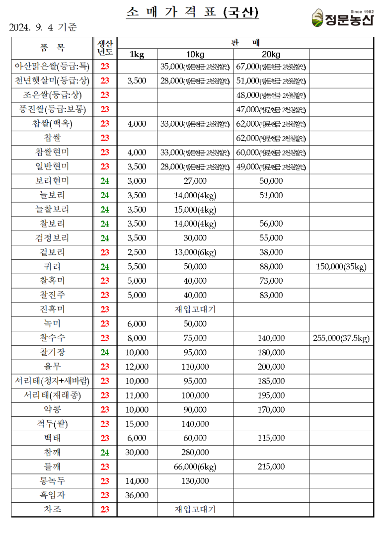 정문농산 이미지