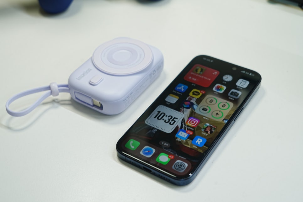 이메이션 10,000mAh 20W 고속충전 맥세이프 미니 보조배터리 사용기 "아이폰 13미니와 함께하는 일상" 이미지 11