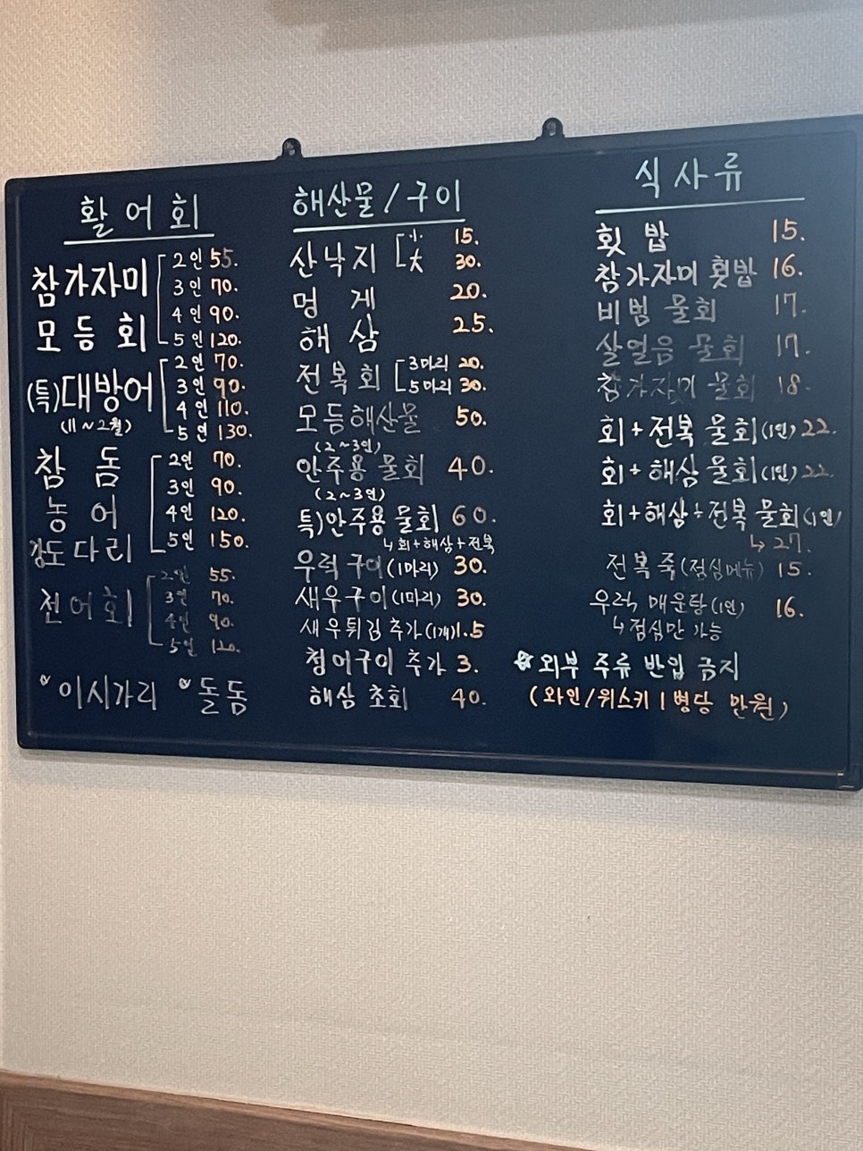 가야참가자미회 이미지